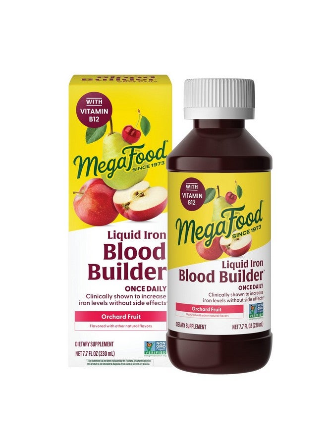 MegaFood مكمل الحديد السائل ميغا فود لبناء الدم للنساء والرجال والأطفال، مثبت سريرياً لزيادة مستويات الحديد دون إمساك، نباتي، 7.7 أونصة سائلة (23 حصة) - Image 1