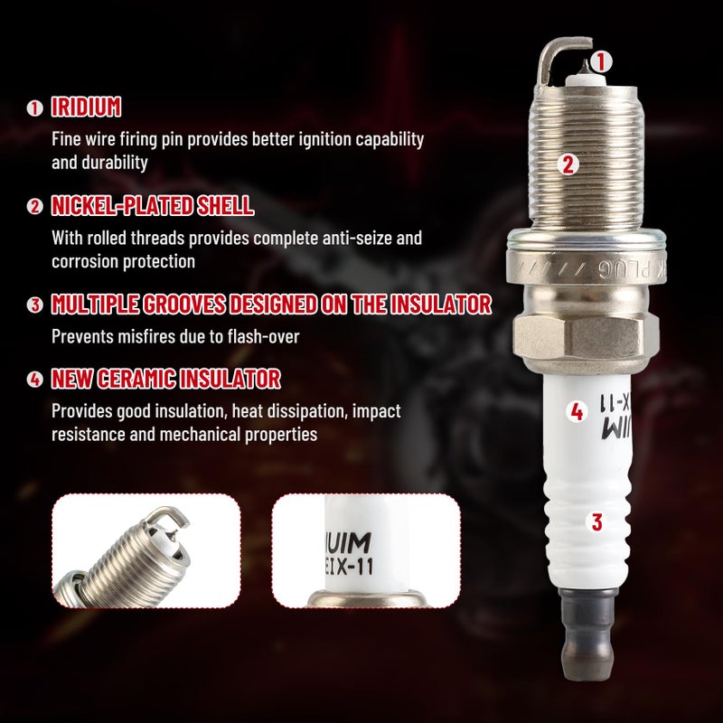 CarBole UF267 Ignition Coils and Spark Plugs Set Compatible with Lexus Toyota (OE: UF267+PK20TT) - Image 5