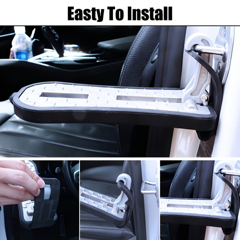 Black Foldable Roof Step With Window Breaker Safety Hammer for Cars SUVs Trucks - Image 5