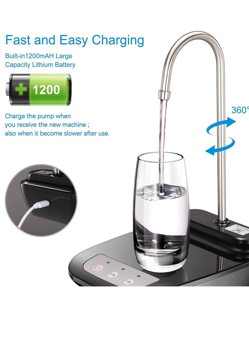 Phone Planet Water Dispenser Pump, Rechargeable Wireless Auto Water Gallon Pump Dispenser, Electric Water Drinking Portable Button Pump For Kitchen Home Office And Outdoor Camping - Image 1