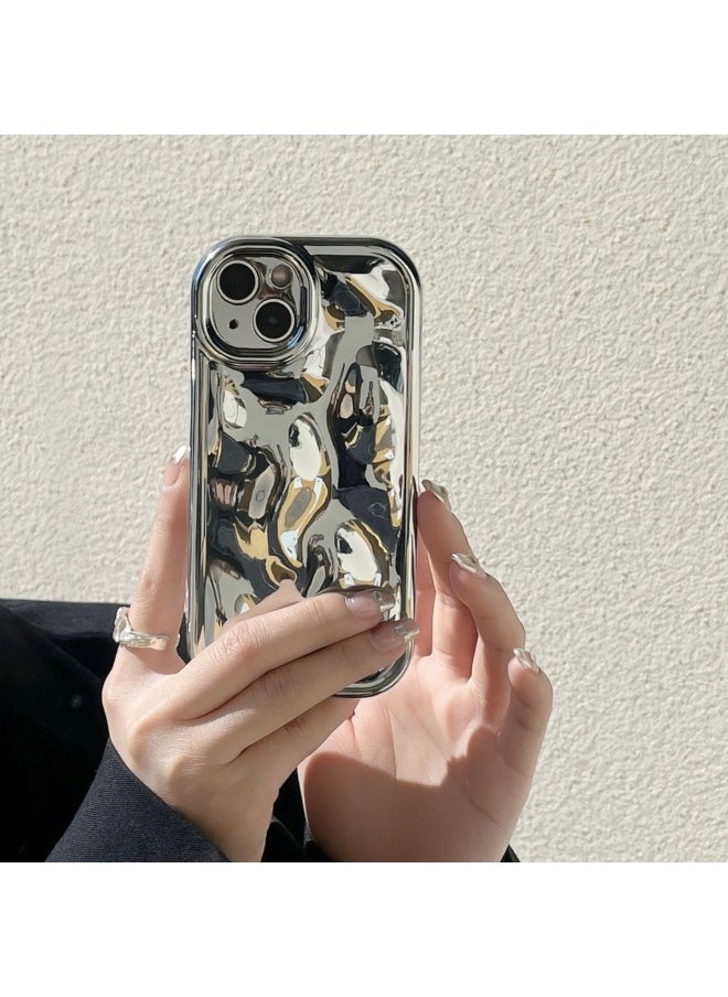 Generic - Solid Color Creative Meteorite Pattern For IPhone15pro Max Mobile Phone Case Apple 16 13/14 Women-Color:Xym Meteorite Pattern Imd Black-Applicable Model:15pro (without Packaging) - Image 1