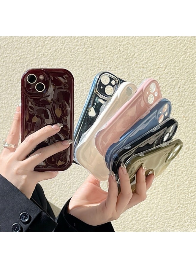 Generic - Solid Color Creative Meteorite Pattern For IPhone15pro Max Mobile Phone Case Apple 16 13/14 Women-Color:Xym Meteorite Pattern Imd Black-Applicable Model:15pro (without Packaging) - Image 1