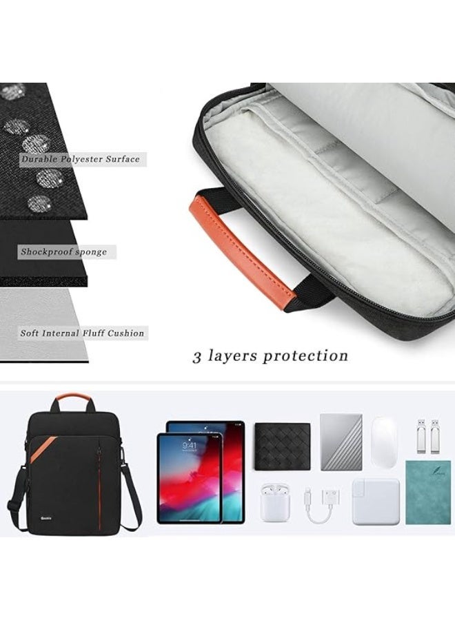 Gocokia Men Carrying Bag Tablet Shoulder Bag for 12.9" iPad Pro 2018-2022/13" MacBook Pro / 13.6" Macbook Air/Microsoft Surface Pro X 9 8 7, Messenger Computer Sleeve Case - Image 3