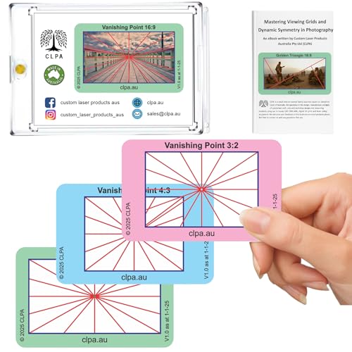 CLPA Vanishing Point Viewfinder — Artist Viewfinder for Drawing and Photography — Composition Viewfinder — 3:2, 4:3 and 16:9 — Made in Australia - Image 1