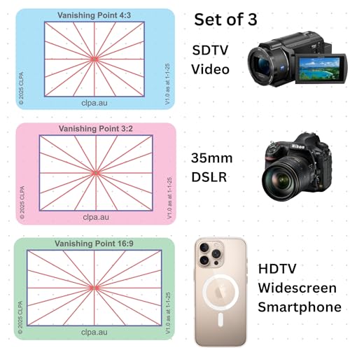 CLPA Vanishing Point Viewfinder — Artist Viewfinder for Drawing and Photography — Composition Viewfinder — 3:2, 4:3 and 16:9 — Made in Australia - Image 2