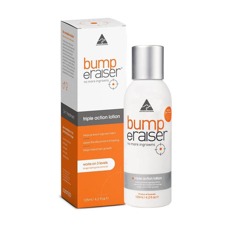 Bump eRaiser Triple Action Soothing Lotion 4.2 fl oz for Ingrown Hair Treatment, Razor Bumps and Razor Burns