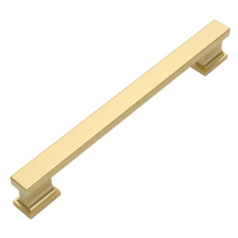 Amerdeco 10 Pack Brushed Gold Cabinet Pulls 5 Inch(128mm) Hole Center Kitchen Cabient Hardware Gold Cabinet Handles Drawer Pulls ZH0013 - Image 1