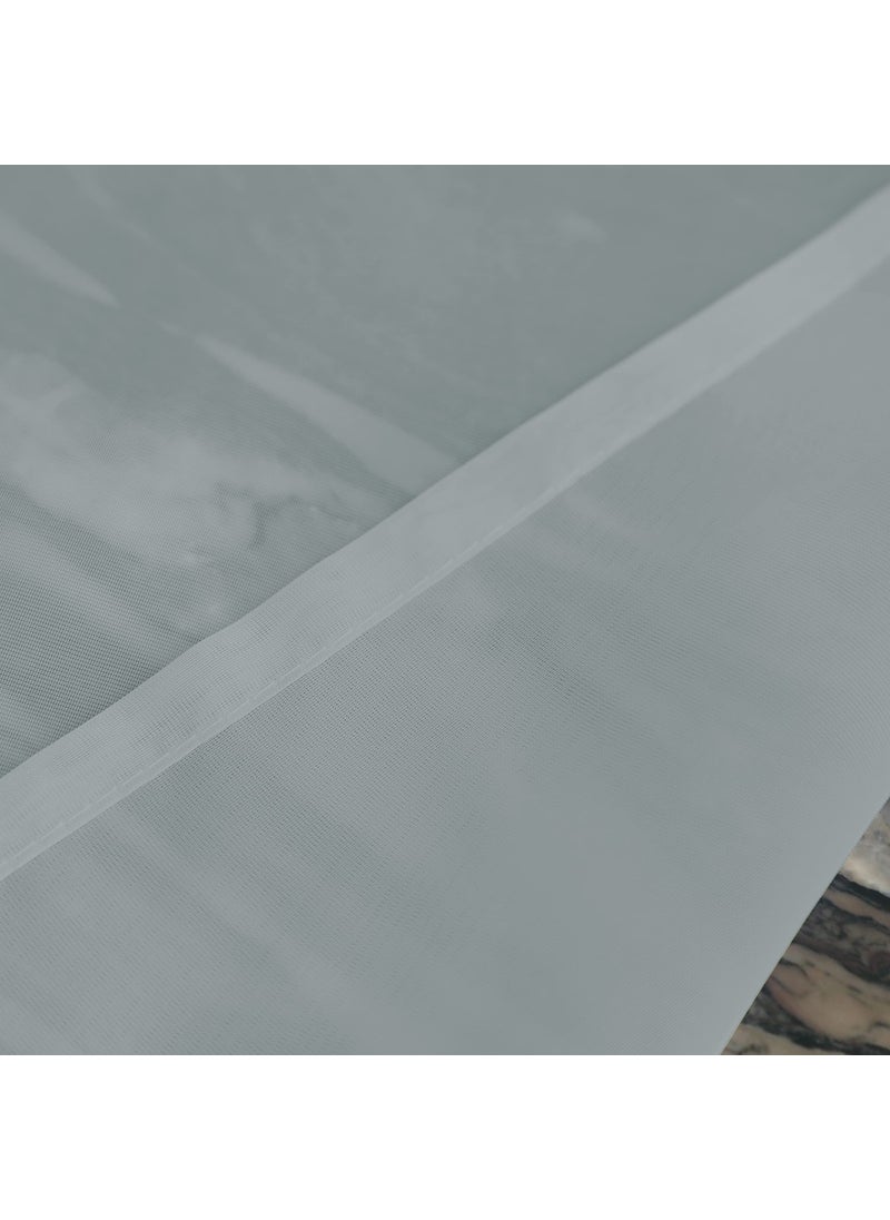 L&TEC Window Light Gray Sheer Curtains 63 Inches Long 2 Panels Sheer Curtain Basic Rod Pocket Panel for Bedroom Children Living Room Yard Kitchen (Light Gray  52"" W x 63"" L | 2 pcs)  - Image 4
