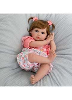 Aori Reborn Baby Girl Doll,22 In Realistic Newborn Baby Dolls,Adorable Lifelike Babies,Weighted Reborn Toddler With Flamingo Toy Gifts Set For Kids 3 Year Old  - Image 4