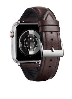 Generic Leather Strap Compatible with Apple Watch 49mm 45mm 42mm Silicone Inner Wax Leather Strap Compatible with Apple Ultra/Ultra 2 SE SE2 Series 9/8/7/6/5/4/3/2/1  - Image 2