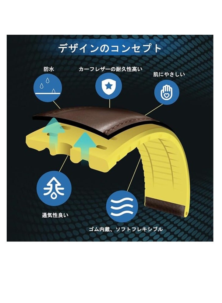 Leather Strap Compatible with Apple Watch 49mm 45mm 42mm Silicone Inner Wax Leather Strap Compatible with Apple Ultra/Ultra 2 SE SE2 Series 9/8/7/6/5/4/3/2/1 - Image 3