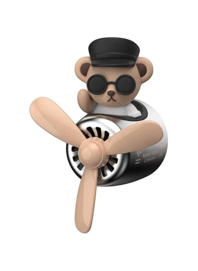 Generic Car Air Fresheners Cartoon Teddy Bear Pilot Automotive Air Outlet Creative Car Perfume Diffuser  - Image 1
