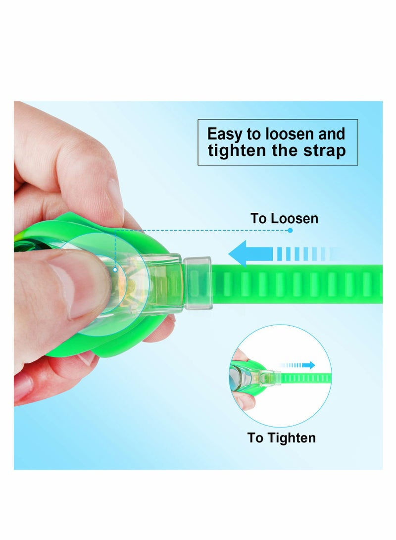 Captaintech Kids Swim Goggles for Boys and Girls, 2 Pack Adjustable Anti Fog Silicone with UV Protection, Comfortable and Waterproof for Ages 6 to 14 - Image 2