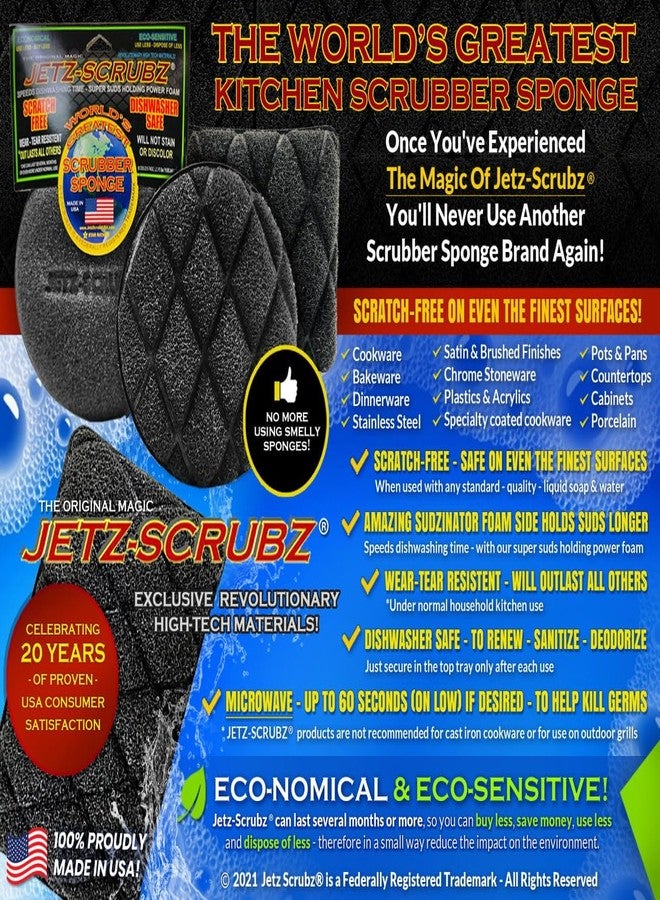 Jetz-Scrubz The Original Magic Jetz Scrubz J22 Scrubber Sponge Round (Pack of 5) - Image 5