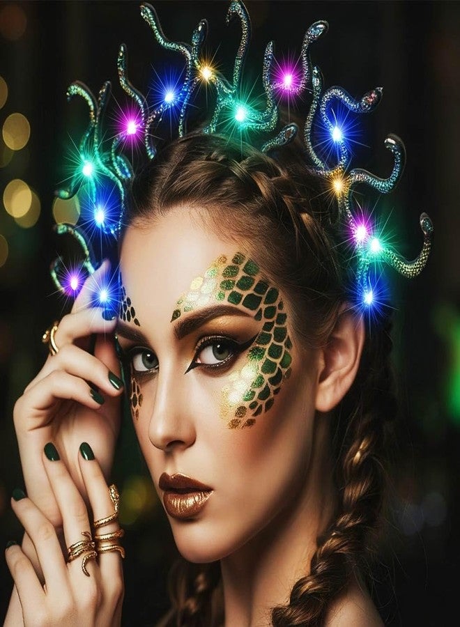 CAKURE Snake Headbands Medusa Headpiece Light Up Snake Headpiece Hair Accessories for Women and Girls (b-fantasy, one size) - Image 3