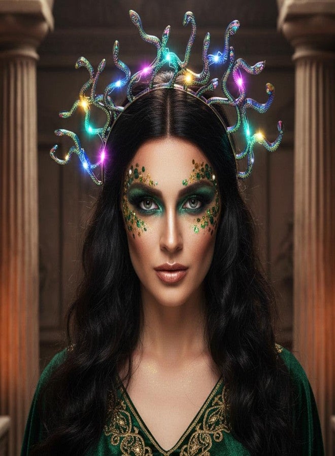 CAKURE Snake Headbands Medusa Headpiece Light Up Snake Headpiece Hair Accessories for Women and Girls (b-fantasy, one size) - Image 5