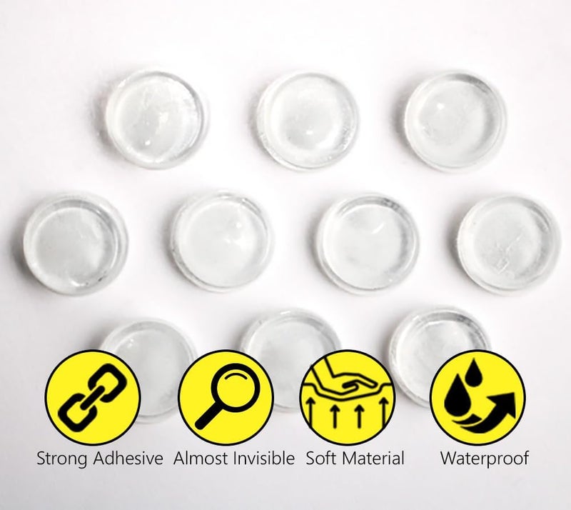 PACIFIC Glass Table Top Bumpers – Non-Slip Self-Adhesive Pads to Prevent Sliding – 12 Pack - Image 2