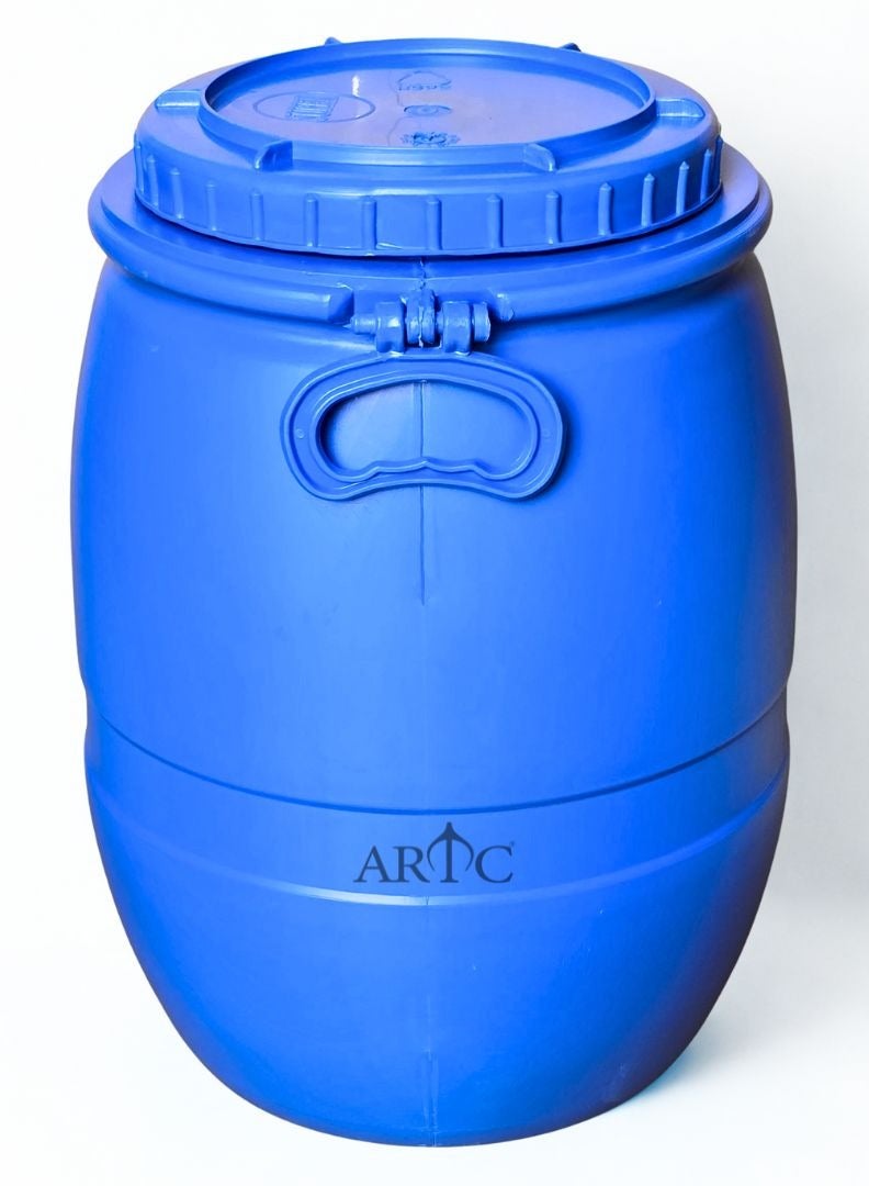 ARTC 2-Pieces 20L Premium HDPE Blue Plastic Storage Barrel Jerrycan Storage Container with Double Lid & Handle | Heavy Duty Airtight Leakproof Food Grade & Chemical Safe Drum for Perfume Oil Oud Food Water Chemical Liquid Dry Goods | Pure High-Quality Material Reusable Industrial Container for Shipping Companies Factories Shops Warehouses - Image 2