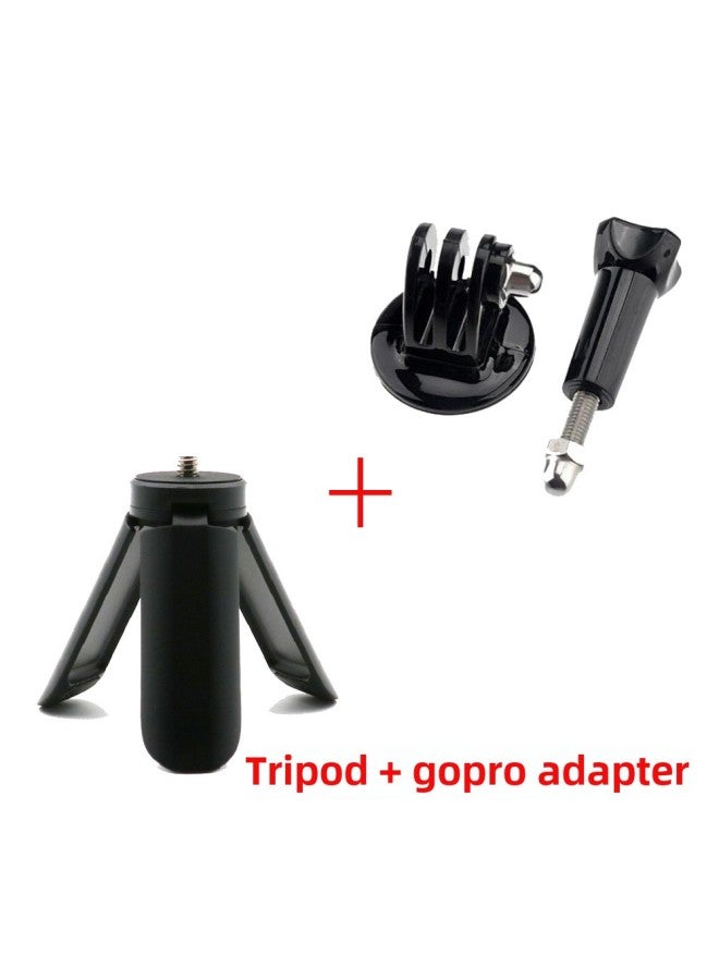 Desktop Tripod GOPRO Camera Handle Tripod Mobile Phone Tripod Shooting Stand Live Broadcast Stand-Color:Tripod + Gopro Adapter  - Image 1