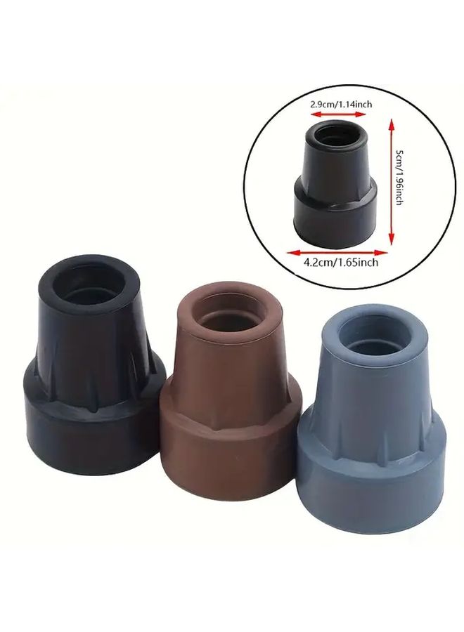 Heavy Duty Black Rubber Ferrule End Pad 19mm for Walking Stick Cane Crutch Anti Slip - Image 2