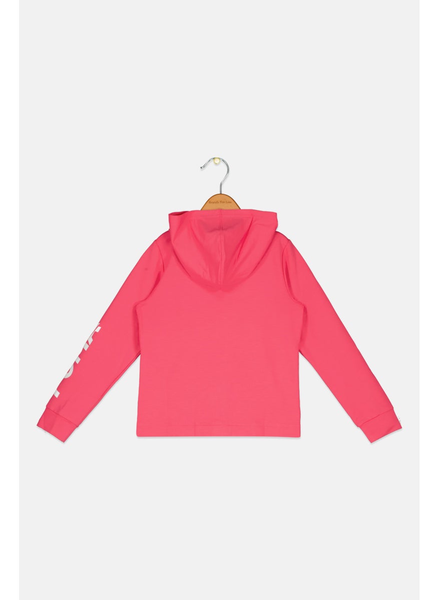 Kids Girl Sportswear Fit Brand Logo Hooded Sweatshirt, Pink - pzsku/Z06202CC450D226B3527AZ/45/_/1738765018/7fbb7b3f-8f37-46c4-9489-b9adde52cf1c