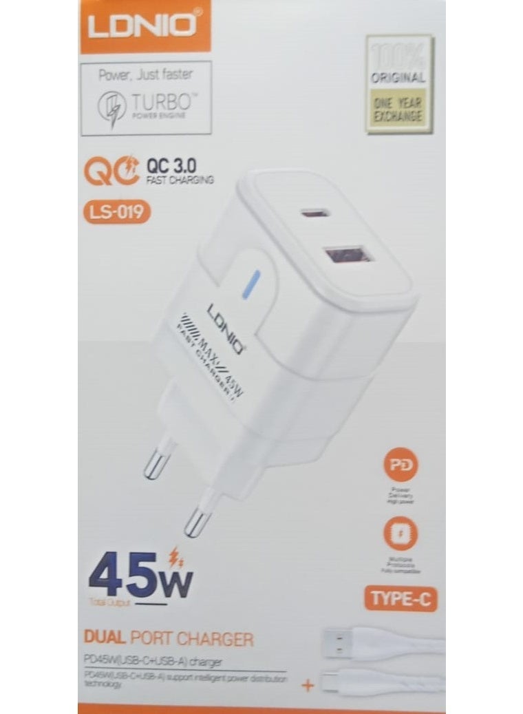 LDNIO 45W 2-Port Fast Charger - Image 2