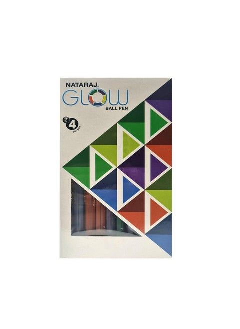 621 Glow Ball Pen, Comfortable Grip, Non-Fading Ink, Smooth Writing, Quick-Drying, Acid-Free, Hexagonal Shape For Better Grip, Fun Writing, Blue Pen (Pack Of 20)