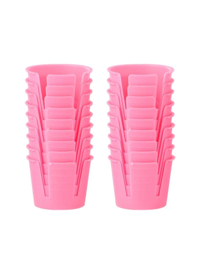 klarako 50pcs Plastic Dappen Dish Disposable Mixing Bowls Small Plaster Cup Container for Dental Nails Acrylic Tattoo Red - Image 1