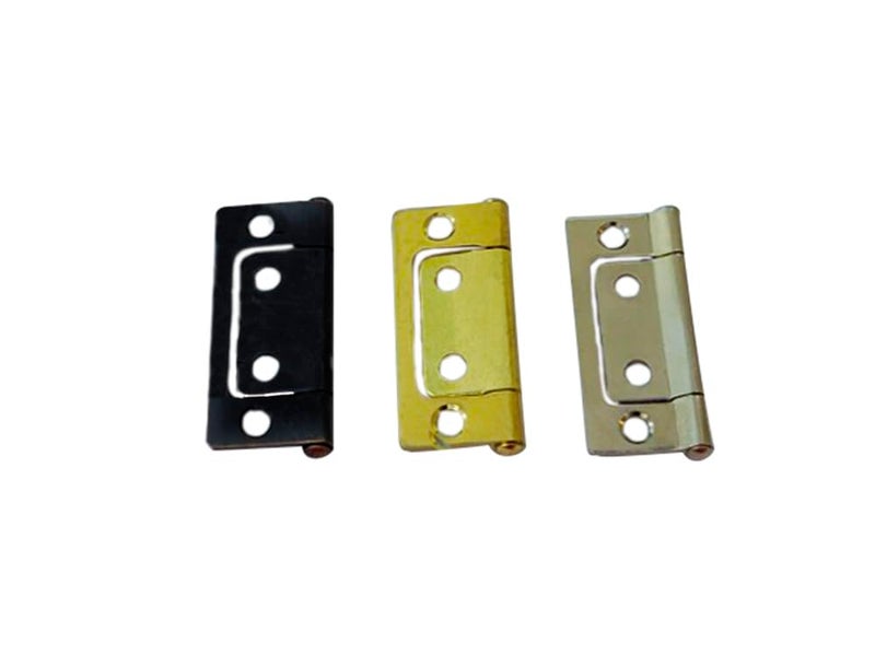 Qcaa Durable Steel Non-Mortise Hinge  For Chest  Box  & Vintage Cabinet Furniture  2"" X 0.9""  Matte Black  8 Pack  Made In Taiwan - Image 2