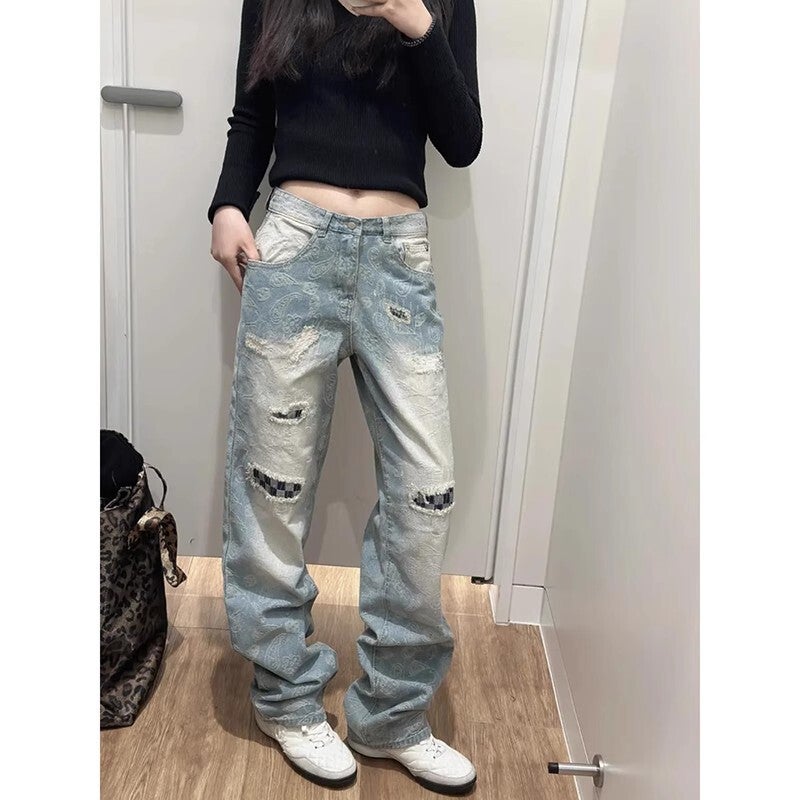 Unisex Casual Daily Denim Jeans - Image 5