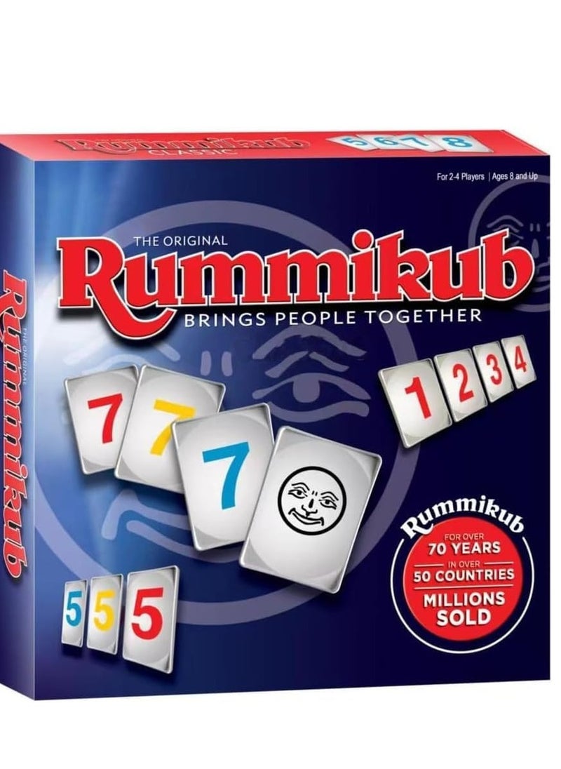 Rummikub - Rummikub Classic – The Original Tile-Based Family Game – Fast-Paced Strategy & Number Matching – 2 to 4 Players – Ages 8+ – Over 70 Years of Global Fun! - Image 1
