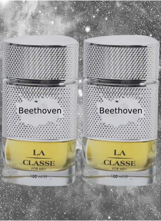 بيتهوفن 2 قطع عطر لا كلاس للرجال  100 مل  - Image 1
