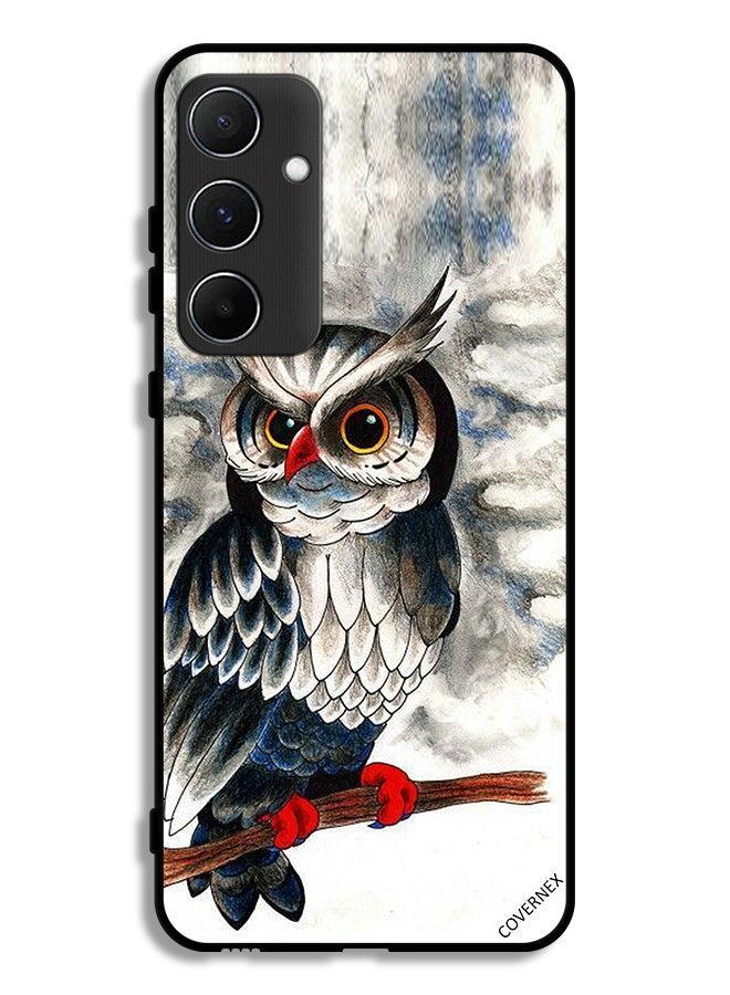 Covernex Samsung Galaxy A55 5G Protective Case Cover Owl Drawing Art - Image 1
