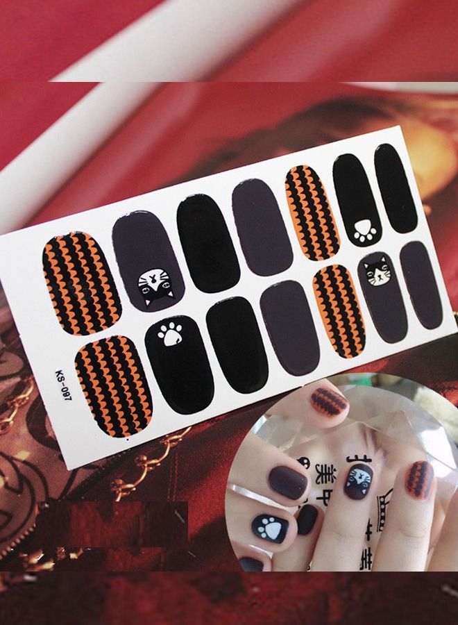 14-Pieces Fashion Nails Stickers