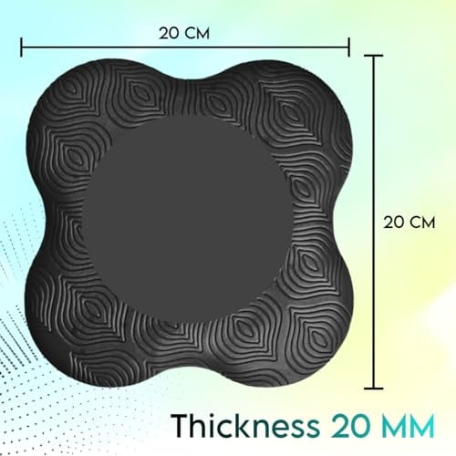 HOMEGALLEY Yoga Blocks Pack of 2 with Belt and 2 Knee Pad for Exercise, Yoga, Pilates & Gym Block Pair to Improve Strength, Balance, Stretching Yoga Bricks Set with Strap for Women and Men, Black - Image 5