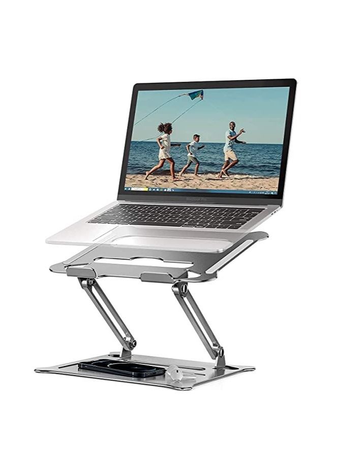 LEDIN Laptop Notebook Stand Holder,Ergonomic Adjustable Ultrabook Stand Riser Portable,Compatible with MacBook Air Pro Dell, HP,Lenovo Light Weight Aluminum - Image 1