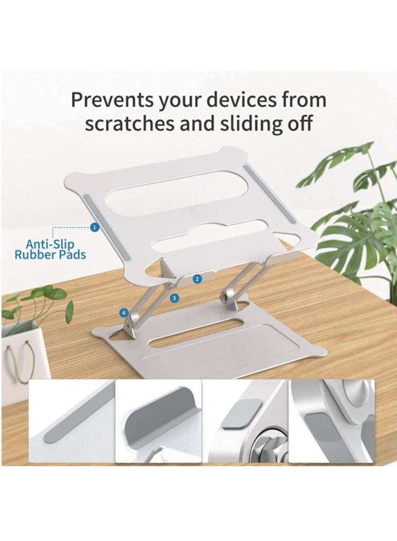 LEDIN Laptop Notebook Stand Holder,Ergonomic Adjustable Ultrabook Stand Riser Portable,Compatible with MacBook Air Pro Dell, HP,Lenovo Light Weight Aluminum - Image 3