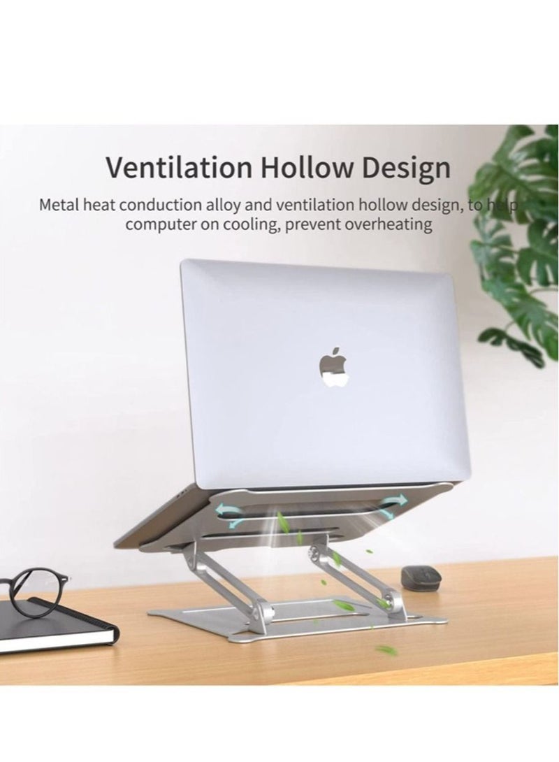 LEDIN Laptop Notebook Stand Holder,Ergonomic Adjustable Ultrabook Stand Riser Portable,Compatible with MacBook Air Pro Dell, HP,Lenovo Light Weight Aluminum - Image 4