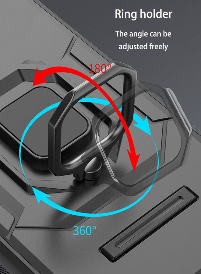 المجد 200 5G حماية الأكمام ، كم واقية من الصدمات ، ومكافحة هبوط الحماية ، المدمج في مكافحة زلة الكاميرا المضادة للخدش غطاء العدسة ، والتكامل 360 درجة قوس الدورية ، أسود - Image 3