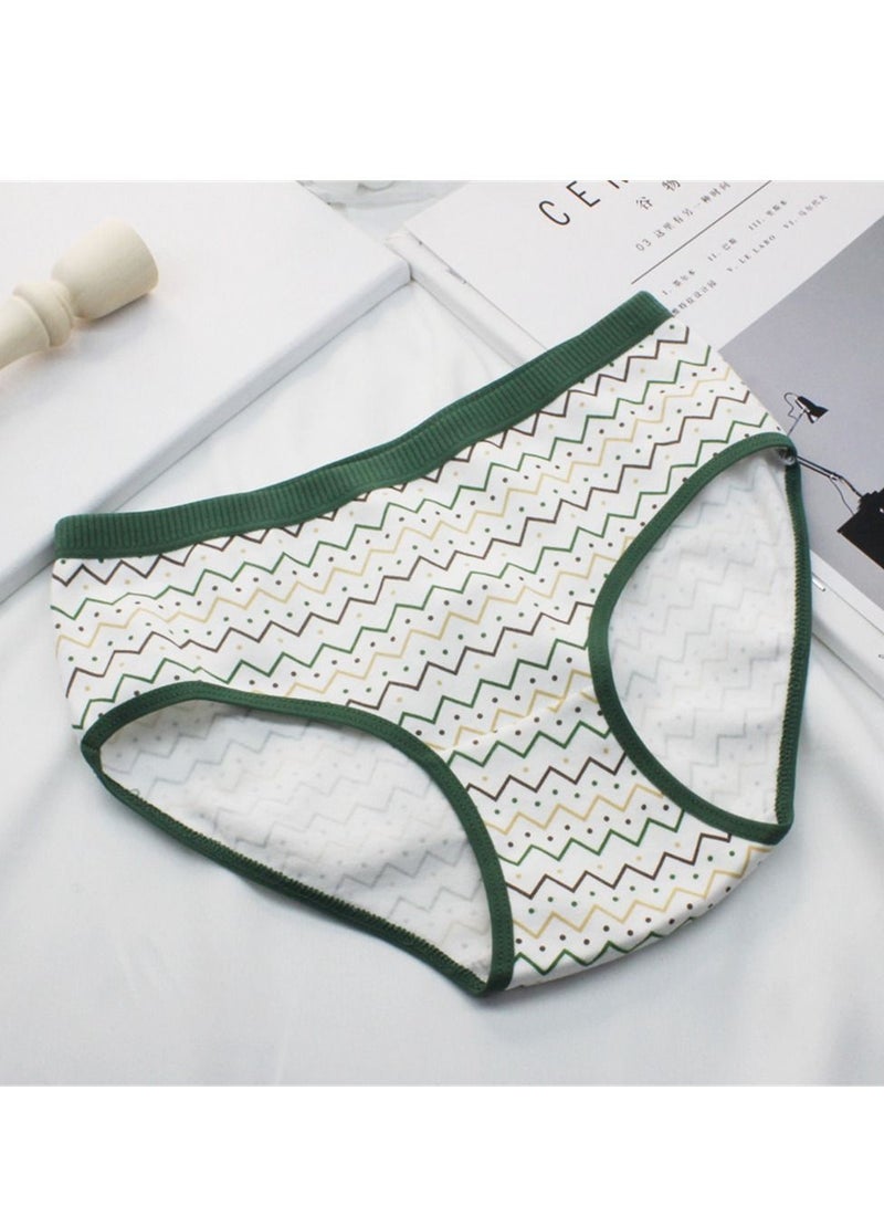 5 Pack Mid Waist Briefs Cute Style Cotton Underwear Ladies Mid Waist Comfortable Breathable Cute Girls Briefs - Image 5