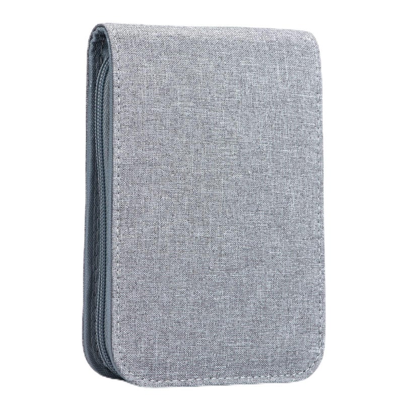 Lanxivi 12 Fountain Pen Case, Rollerball Pen Case Gray Color, Waterproof Canvas Pen Display Holder Organizer Bag - Image 1