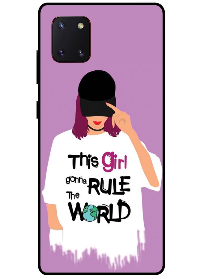 EYE CATCH Protective Case Cover For Samsung Galaxy Note 10 Lite Smart Series Printed Protective Case Cover for Samsung Galaxy Note 10 Lite This Girl Gonna Rule The World  - Image 1