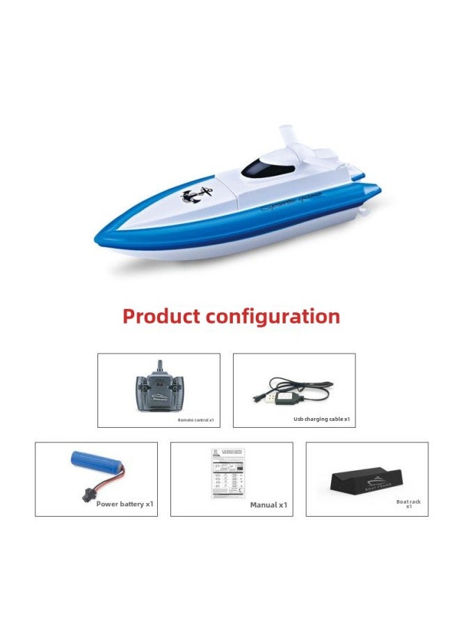 قارب كهربائي للتحكم عن بعد، شحن 2.4 جيجا، قارب سريع على شكل سمكة طائرة صغيرة، قارب سريع للتحكم عن بعد، قارب سريع بمروحة مزدوجة للتحكم عن بعد في الماء - اللون: 2.4 جرام، قارب سريع على شكل سمكة طائرة صغيرة - أبيض ثلجي وبرتقالي - Image 3