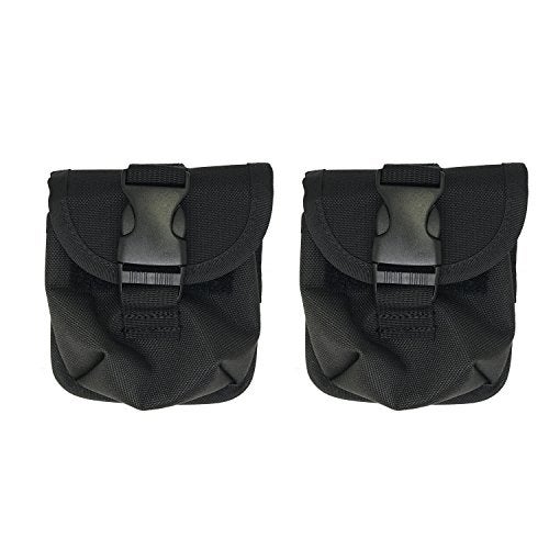 Scuba Choice 4LB Diving Weight Pouch, Pair – Compact Counterweight Pocket with Buckle Closure, Fits 2" Belt, Holds 2LB Each (Weights Not Included), Durable Black Scuba Diving Gear - Image 1