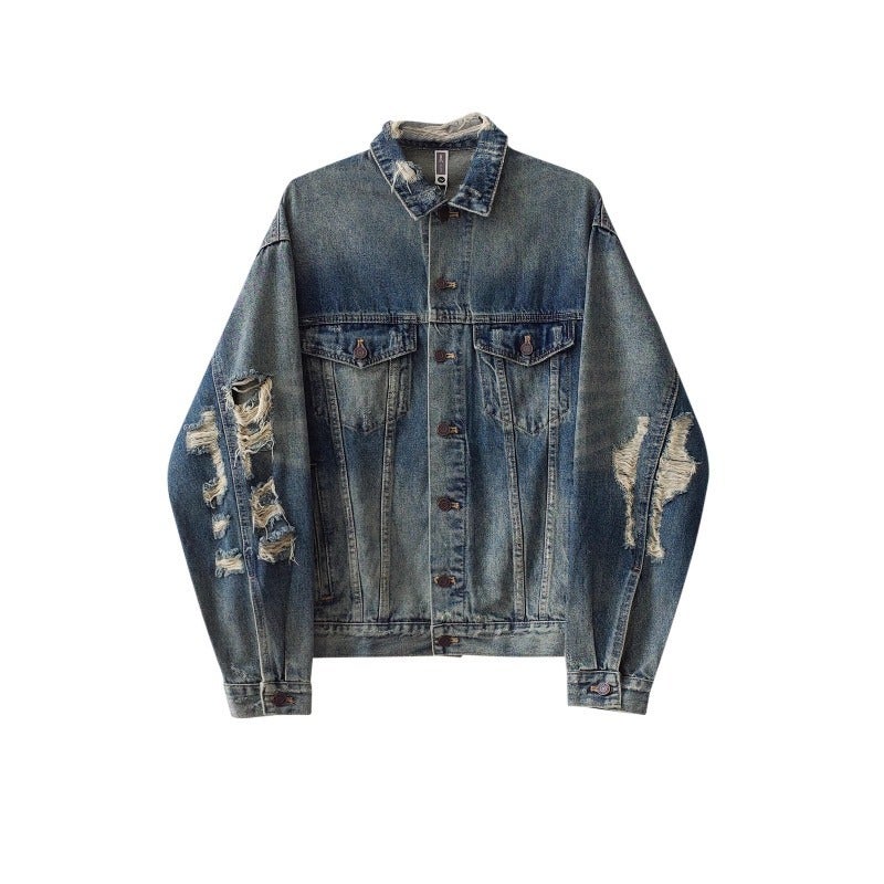 Vintage Rick Denim Coat Women'S 2024 New Design Sense Niche Loose Slim Top - Image 1