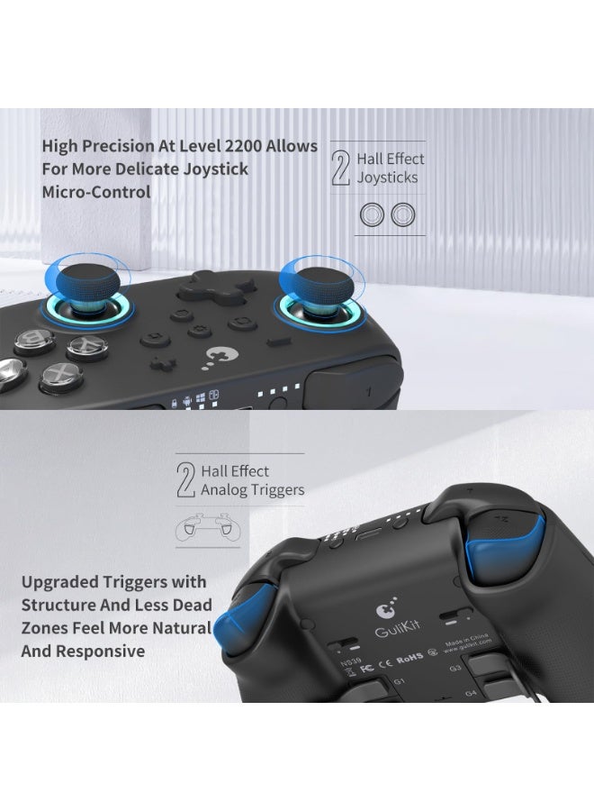 Gulikit Kingkong 3 Max Controller for Switch,Hall Joysticks & Triggers, Maglev/Rotor/HD Vibration,1000Hz Polling Rate,RGB lights,for Switch/Android/iOS/macOS/Steam Deck - Image 3