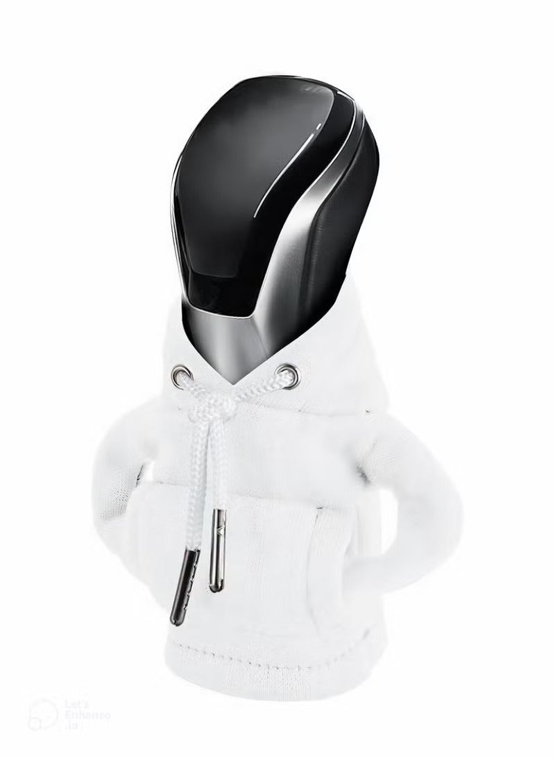 Gear Shift Cover Hoodie, cute gear shift cover and white color add more luxury to your car. - Image 1