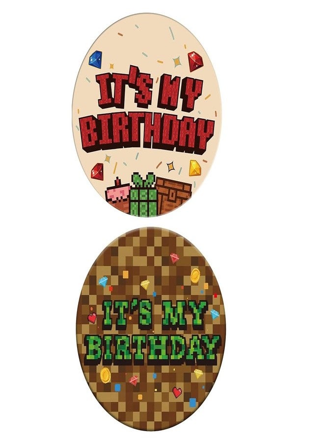 Treayes It's My Birthday Pin for Women Men Game Theme Party Favor Birthdays Decorations Supplies Gifts Party Accessories - Image 1