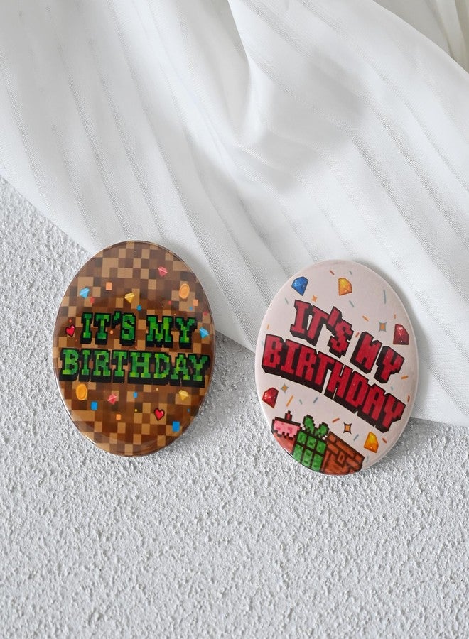 Treayes It's My Birthday Pin for Women Men Game Theme Party Favor Birthdays Decorations Supplies Gifts Party Accessories - Image 3