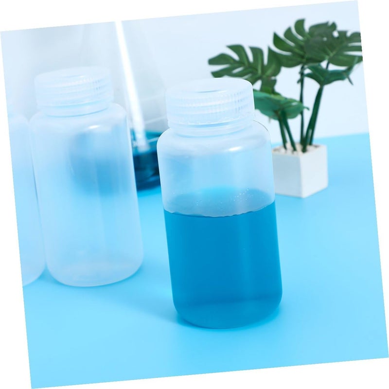 8pcs 250ml Plastic Lab Sample Bottles Wide Mouth Reagent Containers with Leakproof Lids for Water and Chemical Storage in Laboratory and Industrial Use - Image 4